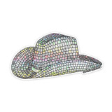 Sammy Gorin Disco Ball Cowboy Hat Glitter Sticker