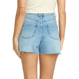 Billabong Women's Riley 4" Short in Faded Indigo Fray