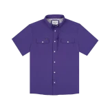 Poncho Outdoors Billy Bob Western Snapshirt Purple full length view
