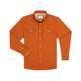 Poncho Outdoors Men's Western Snapshirt tan front view