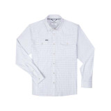 Poncho Outdoors Men's Western Snapshirt High Bidder tan brown plaid front