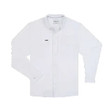 Poncho Outdoors Men's Western Snapshirt Odessa White flat lay