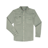 Poncho Men's Denim Ventura Snapshirt in Sage Brush