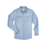 Poncho Men's Denim Marfa Snapshirt in Light Wash Denim