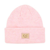C.C Kids' Suede Patch Beanie Pink