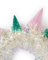 The Packed Party Rockin 'Round The Christmas Tree Headband in Iridescent Pink and Green