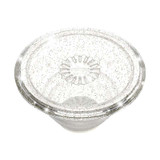 PopSockets Phone Grip Clear Glitter Silver closed position