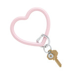 The O-Venture Silicone Heart Key Ring in Rose Pearlized