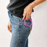 O-Venture Silicone Heart Key Ring Orchid Pink detail
