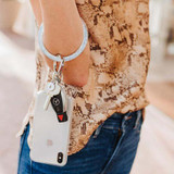 The O-Venture Silicone Big O Key Ring in Disco Ball