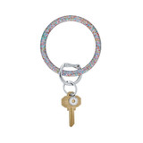 O-Venture Resin Big O Key Ring Birthday Cake flat lay