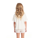 Chaser Girls' Willie Nelson Rose of Texas Tee in Starry White