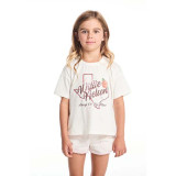 Chaser Girls' Willie Nelson Rose of Texas Tee in Starry White