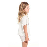 Chaser Girls' Willie Nelson Rose of Texas Tee in Starry White