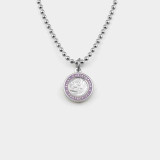 The Get Back St. Christopher Medium Pendant Necklace in Lavender