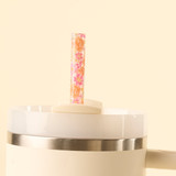 The Darling Effect Tumbler Straw Set in Secret Garden Pink detail