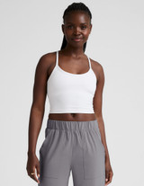 Beyond Yoga Women's Spacedye Slim Racerback Cropped Tank White detail view