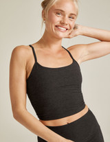 Beyond Yoga Women's Spacedye Slim Racerback Cropped Tank Darkest Night side view
