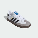 The Adidas Women's Samba OG Shoes in White and Black