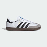 The Adidas Women's Samba OG Shoes in White and Black