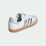 The Adidas Women's Samba OG Shoes in White and Silver