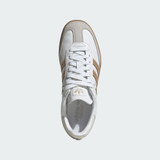 The Adidas Women's Samba OG Shoes in White and Gold