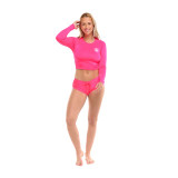 Body Glove Women's Let it Be Crop Rash guard in Bubble Gum