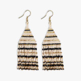 The Ink + Alloy Lexie Fringe Earrings in Black and Gold