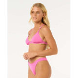 Rip Curl Women's Classic Surf Racerback Triangle Bikini Top in Pink