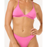 Rip Curl Women's Classic Surf Racerback Triangle Bikini Top in Pink