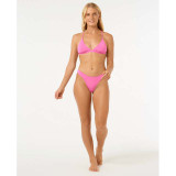 Rip Curl Women's Classic Surf Racerback Triangle Bikini Top in Pink