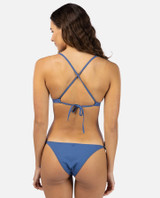 Rip Curl Women's Classic Surf Racerback Triangle Bikini Top in Vintage Navy