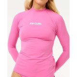 Rip Curl Women's Classic Surf Long Sleeve Rash Guard in Pink