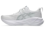 The Asics Women's Novablast 5 Running Shoes in White and Piedmont Grey