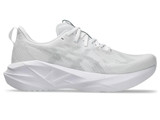 The Asics Men's Novablast 5 Running Shoes in White and Piedmont Grey