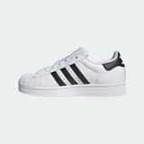 The Adidas Women's Superstar II Sneakers in White and Black