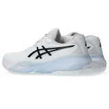 The Asics Men's Resolution X Tennis Shoes in White and Black