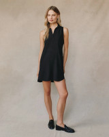Bella Dahl Women's Sleeveless A-Line Dress in Vintage Black front view