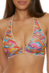Becca Women's Las Palmas Mira Halter Bikini Top