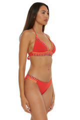 Becca Women's Fiesta American Bikini Bottoms in Fire