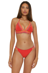 Becca Women's Fiesta American Bikini Bottoms in Fire