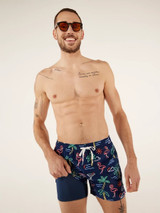 The Chubbies Men's Lined Classic Swim Trunks in the Neon Lights Colorway