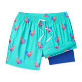 Chubbies Men's Lined Classic Swim Trunks in The Cockadoodle Doozies - Teal