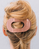 Teleties Large Flat Round Hair Clip in Mocha Mousse