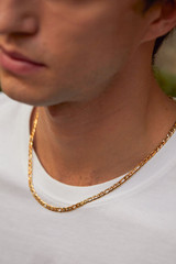 Bartlett London Men's Figaro Chain Necklace in PVD Gold Plated