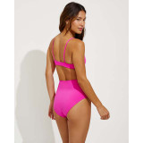 Left On Friday Women's Sunday Bikini Top in Hot Pink