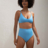 Left On Friday Women's Sunday Bikini Top in Point Break Blue