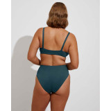 Left On Friday Women's Sunday Bikini Top in Deep End