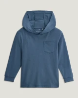 The Free Fly Toddlers' Bamboo Shade Hoodie in Pacific Blue