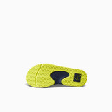 The Reef Kids' Fanning Sandal in the colorway Lime/ Navy